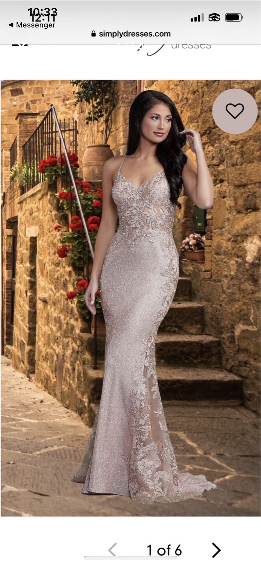 Rose Gold Brand New Lace Ballgown