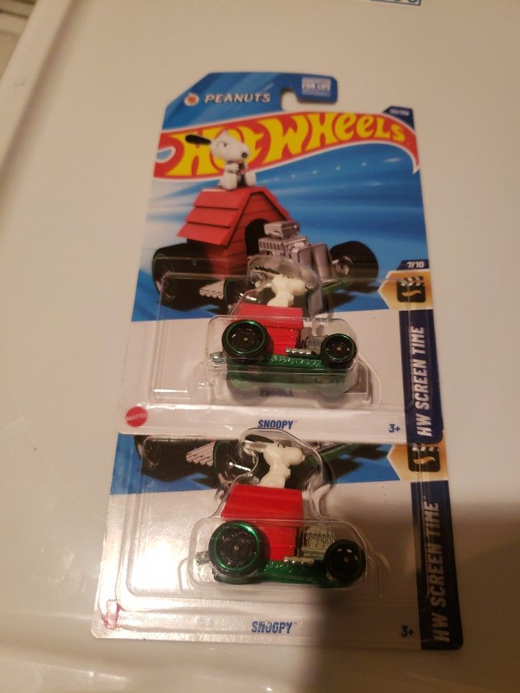 Snoopy Hot Wheels 🔥 2 Dollars Each..