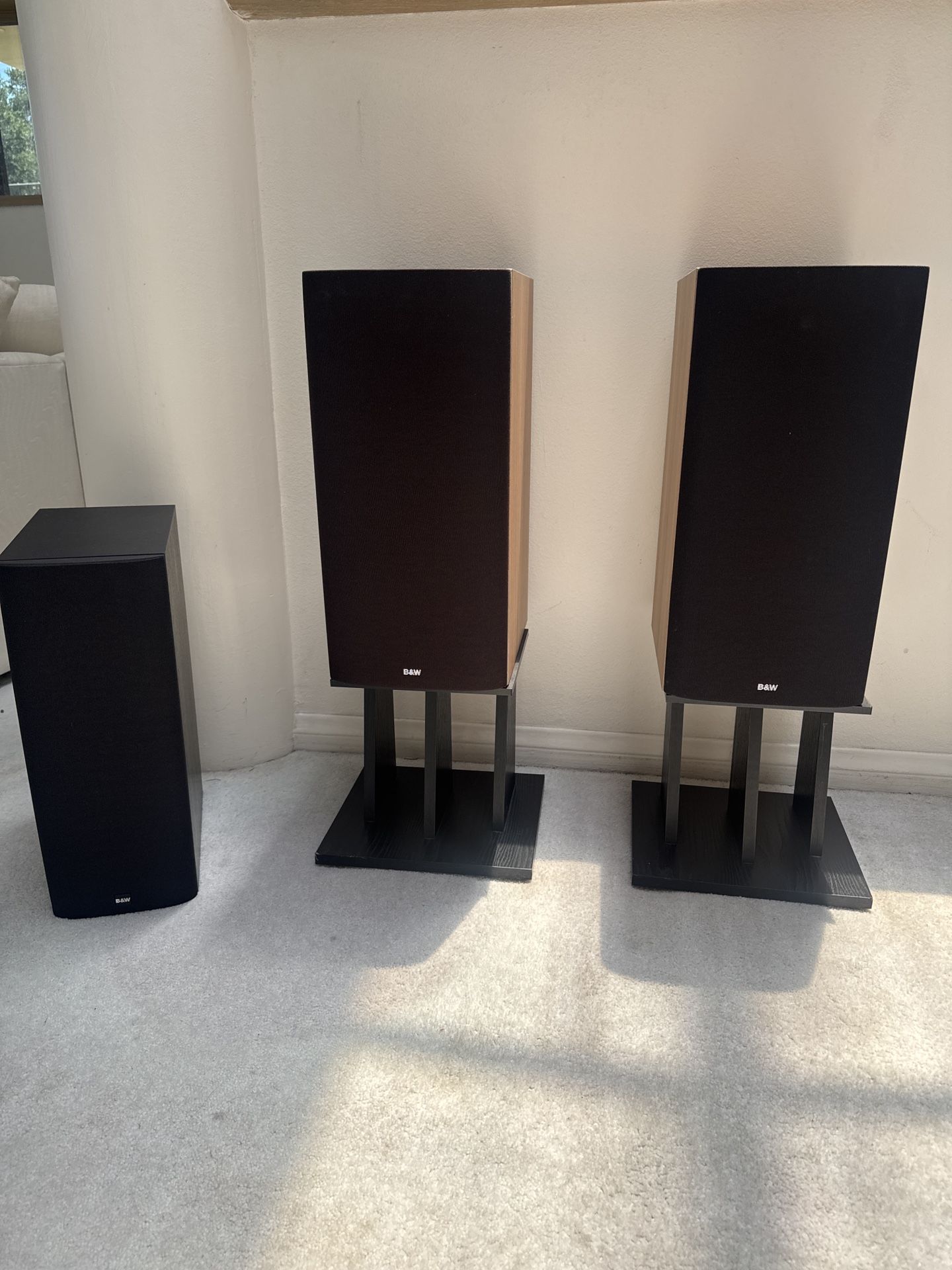 Bowers & Wilkins DM602 S3 Speakers + Subwoofer + Cables