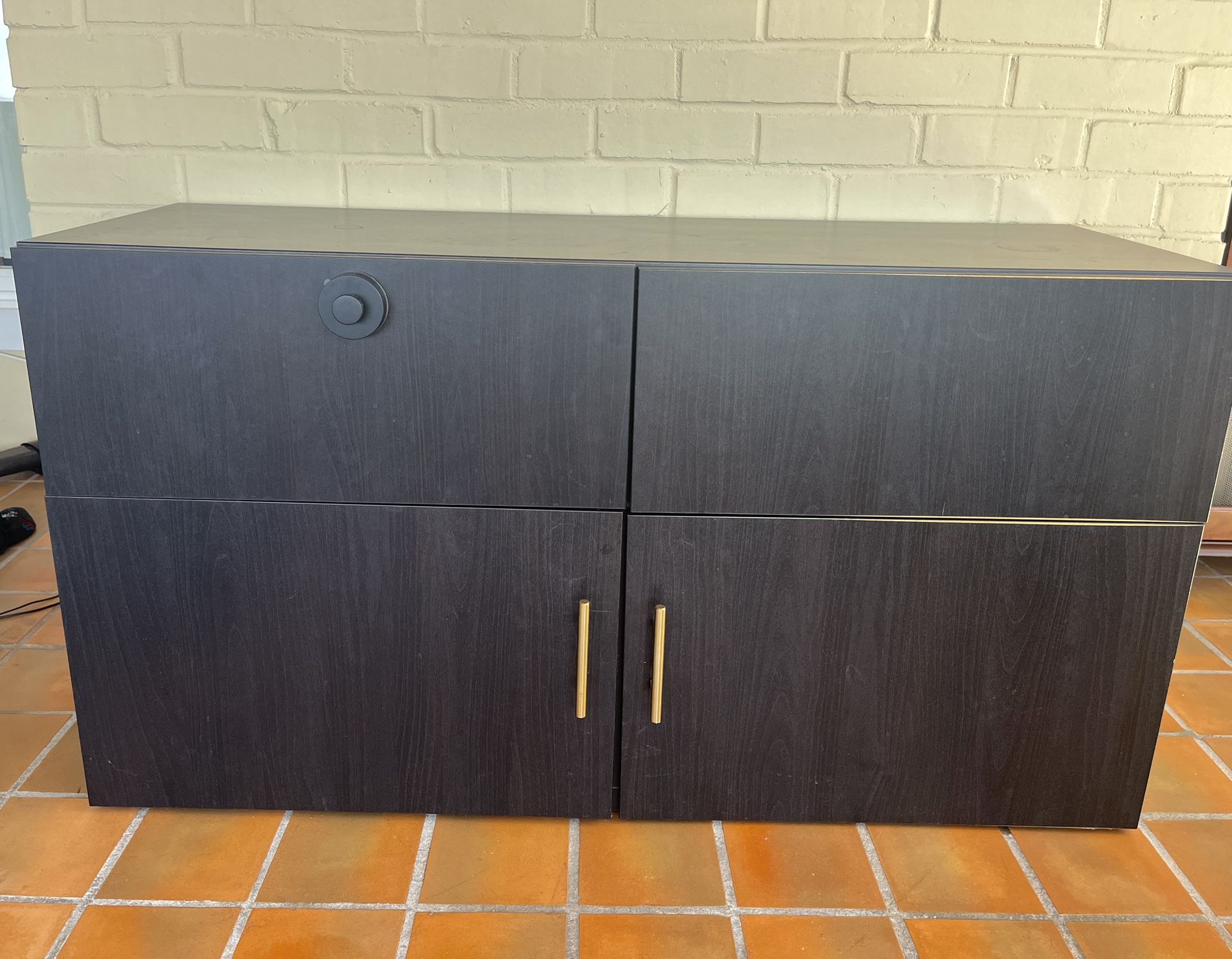 Besta Storage Cabinet With Drawers And Handles