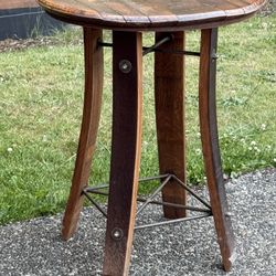 28" Barrel Top Side Table