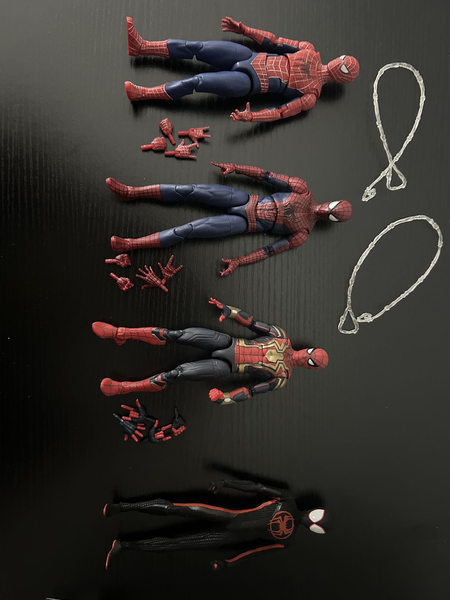 THREE PACK MARVEL LEGENDS AND MEZCO MILES MORALES