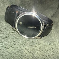 MOVADO MUSEUM LEATHER WATCH 