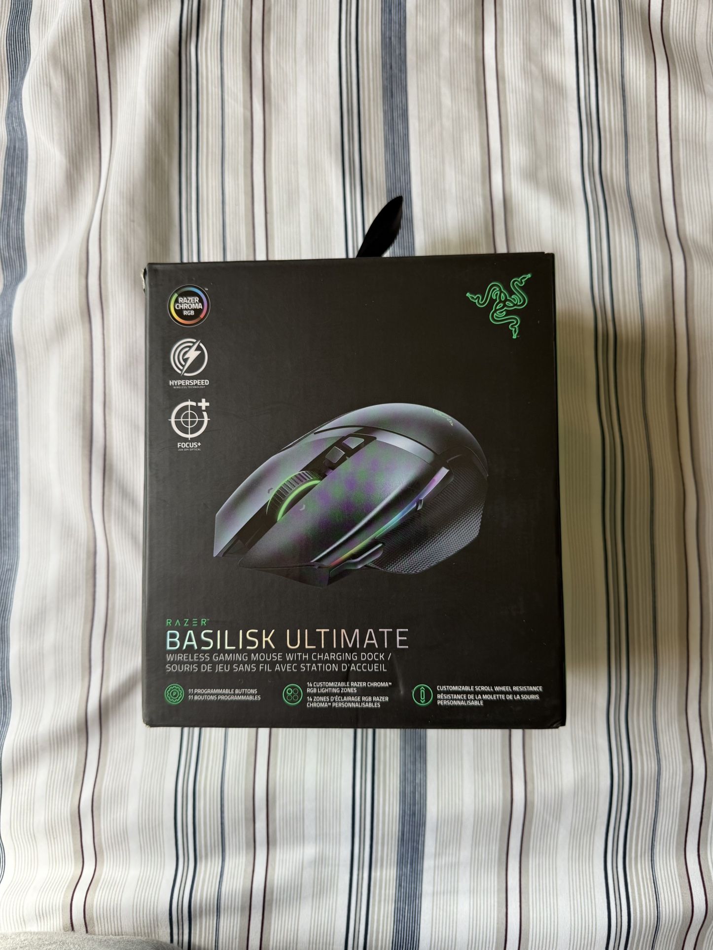 Razer Basilisk Ultimate (20K DPI) – Wireless Gaming Mouse + Charging Dock (Like New)