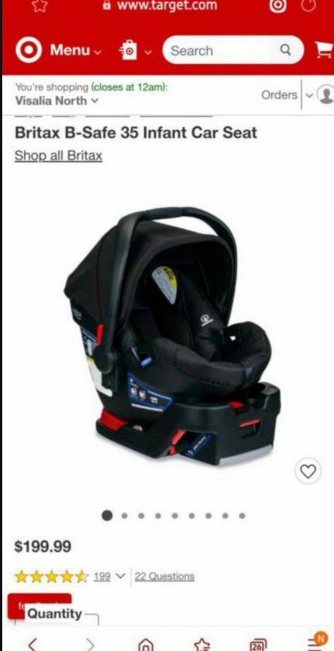 ****BRITAX BE SAFE 35 INFANT CAR SEAT WITH BASE****