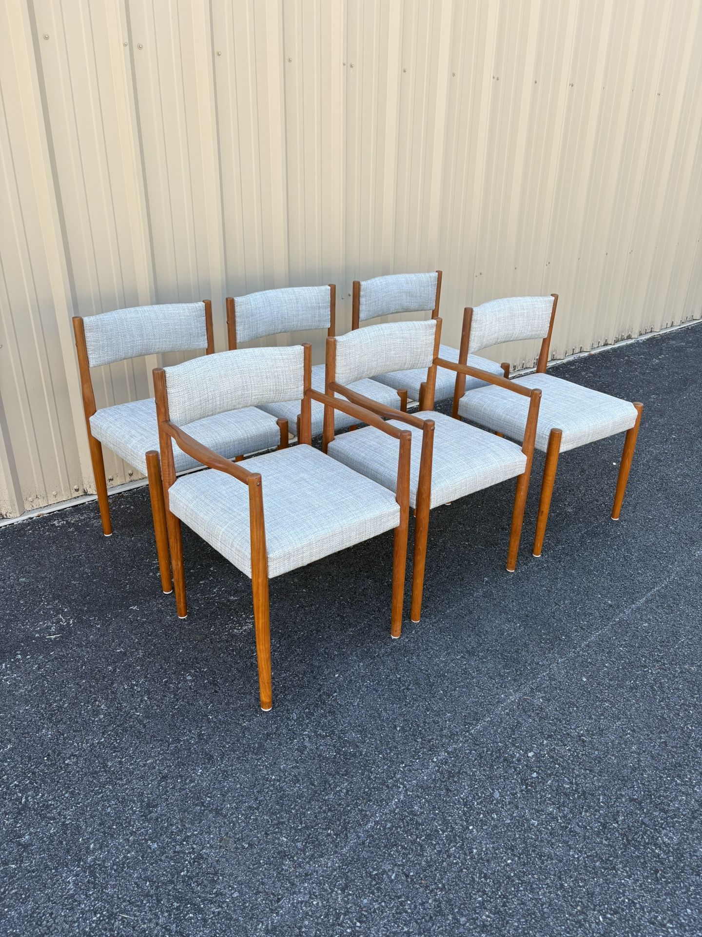 Mid Century Modern Danish Solid Teak Dining Chairs