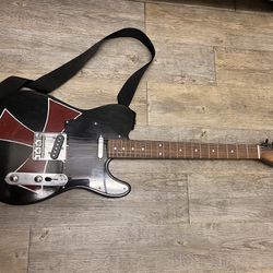 Custom Hand Made Guitar + Amplifier + Cable + Stand And Every Thing In The Photos