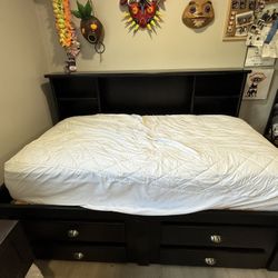 Twin Size Bed And Bed Frame With Storage 