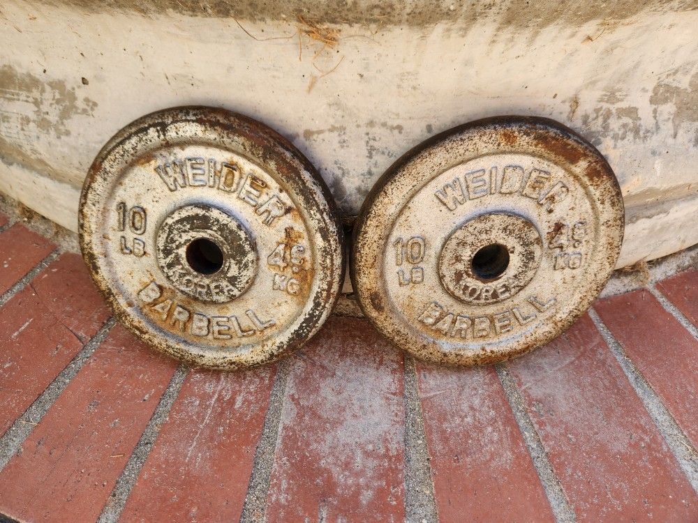 Vintage 2 Weiden Barbell 10 Lbs Weights