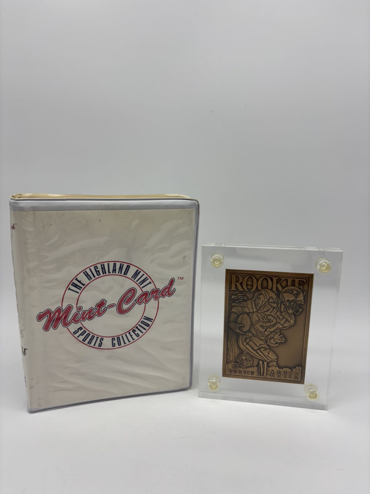 Highland Mint Bronze Mint Card Curtis Martin 2500 w/ Case & COA Patriots Rookie