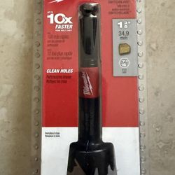 Milwaukee 1-3/8 in. Switchblade Self Feed Bit New Sealed Retail: $45+Tax!!! Cleaner hole cutting Efficient with faster drilling Optimized for wood dri