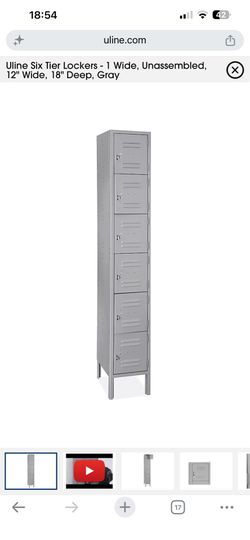 Uline metal Locker office locker Gray L12”*D18”*H78”(address in description) 👇delivery 🚚 available within 15 miles for extra $55 delivery fees Pick 