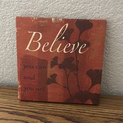 Believe wall decor