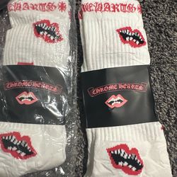 Chrome heart socks