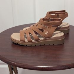Bare traps Size 6 Robyn Cognac Brown Woven Gladiator Sandals