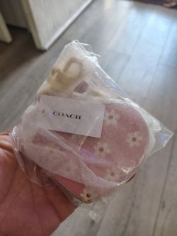 Coach Pink Flower Coin Bag