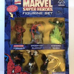 MIB Vintage 1997 APPLAUSE MARVEL COMICS Featuring SPIDER-MAN MARVEL SUPER HEROES Figurine Set
