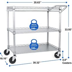 Heavy Duty NSF Stainless Steel Cart On Castors