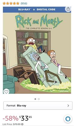 Rick And Morty, Seasons 1-4, Blu-Ray
