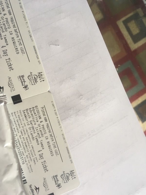 Theme Park Tickets For In Pompano Beach Fl Offerup