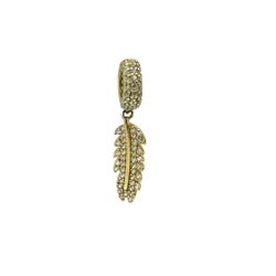 Charm Yellow Gold 14k. Feather