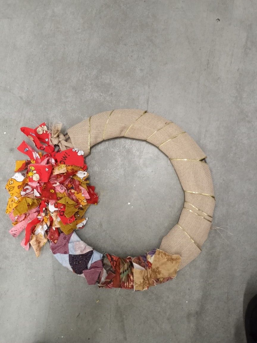 Medium Handmade Peanuts Gang Fall Themed Wreath
