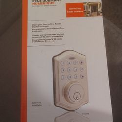 Honeywell Satin Nickel Keypad Electronic Deadbolt and Handle Lock #(contact info removed)L