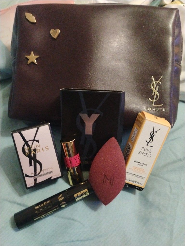 YSL MAKEUP BAG And Makeup Products