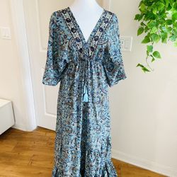 Women Ladies Boho Floral Maxi Dress Cocktail Party Evening Summer Beach Sundress one size 