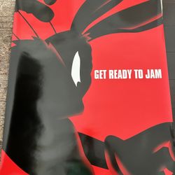 Space Jam Bugs Bunny Authentic Original One Sheet Movie Poster 27x40 Double Sided Great Condition 1996 Michael Jordan