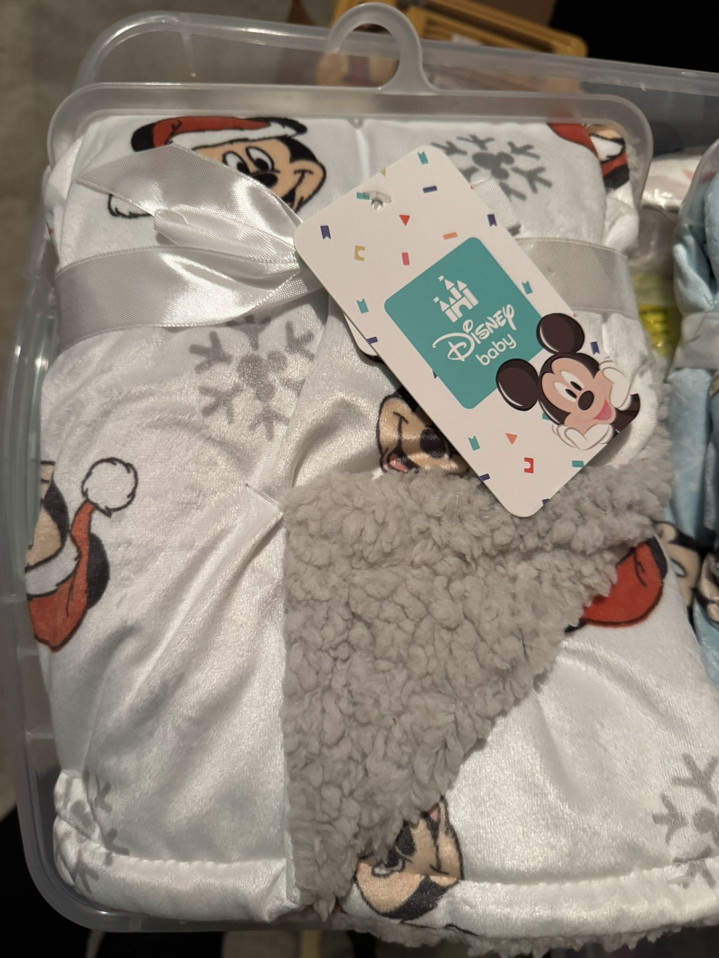 New Baby Boy Mickey Mouse Sherpa Soft Blanket