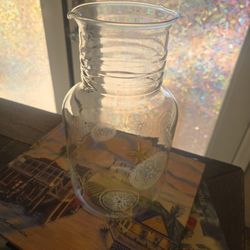 Vintage Pyrex lemon citrus pitcher.