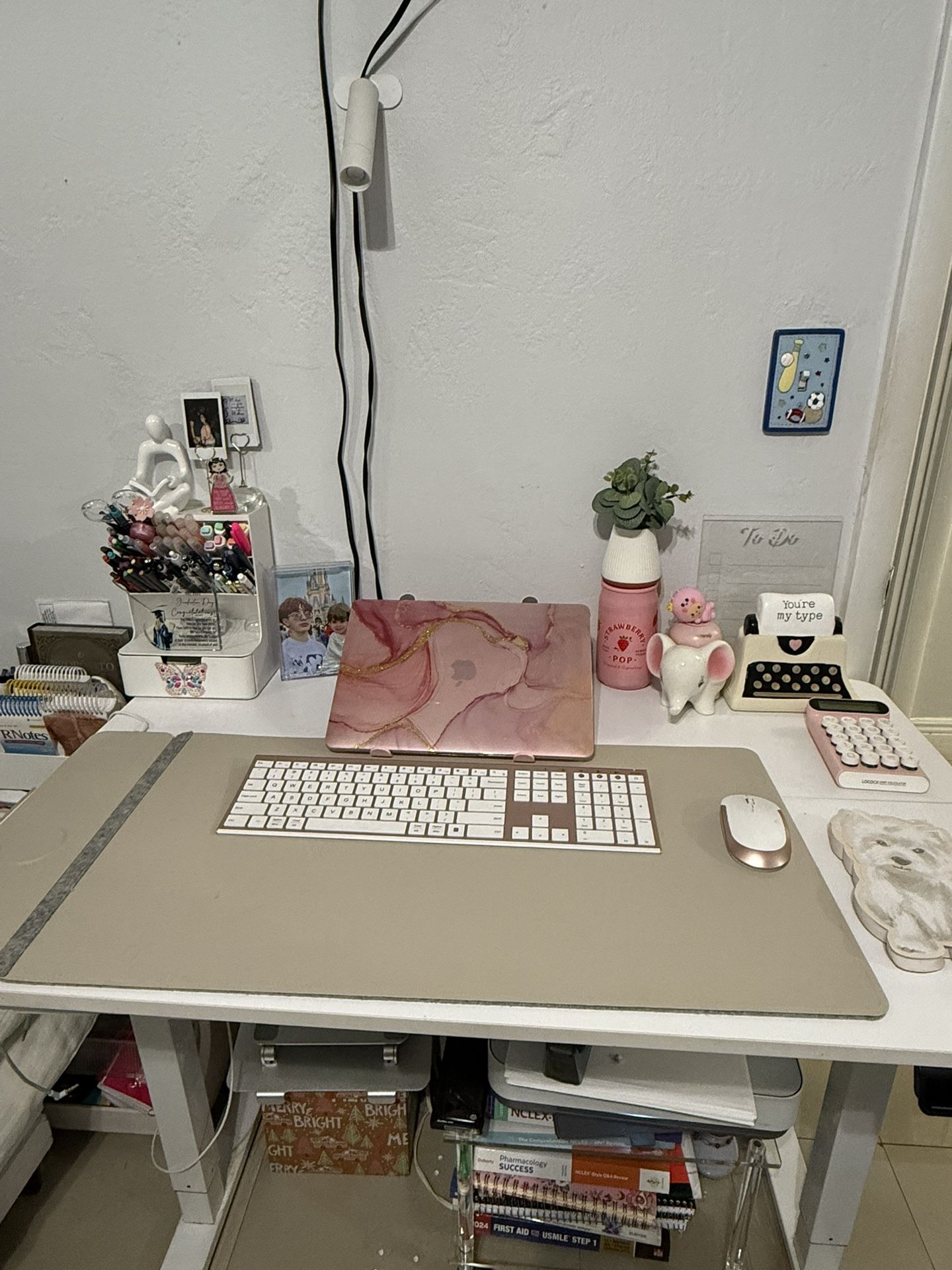 Office Desk/white And Adjustable