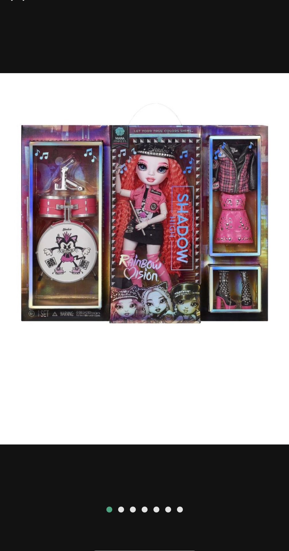 Rainbow Vision Shadow High Neon Shadow-Mara Pinkett (Neon Pink) Fashion Doll.