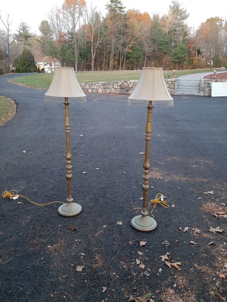 Pair of Jeweled Lamps