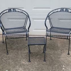 3pc Wrought Iron Patio Furniture Set