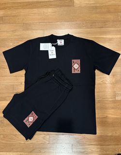 Casablanca Men’s Gothic Logo Shirt/Short Set(S,M,2XL)