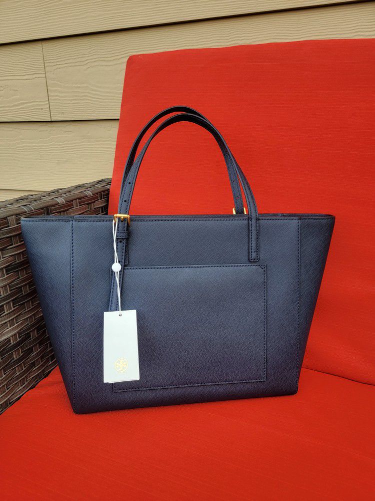 Tory Burch Tote Bag, Navy Blue for Sale in Cumming, GA - OfferUp