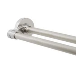 Never Rust Aluminum Double Shower Rod 44-72” 