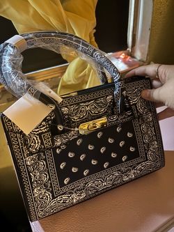 Black bandanna bag