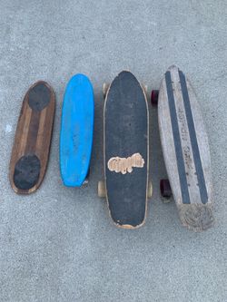 4 vintage skateboards lot