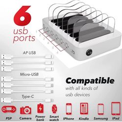 DOK Hercules Tuff Charging Station Multi Port 6 Devices USB Ports DOK06S Sealed