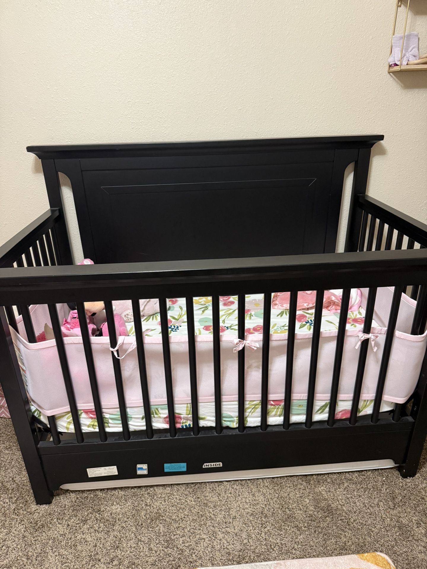 Black Wood Crib