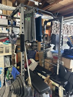 Rack/Barbel/ Bench And Weights 