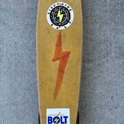 Vintage Lightning Bolt Stickers Duraflex Skateboard