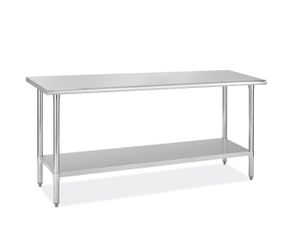 Stainless steel table 72x24 16 gauge heavy duty