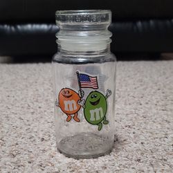 M&M'S Collectible Vintage 1984 Los Angeles Olympics Glass Jar with Lid