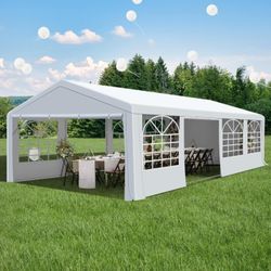 20' x 30' Party Tent Heavy Duty, Wedding Tent with Removable Sidewalls, Outdoor Gazebo Event Shelters Canopy for Birthday Party