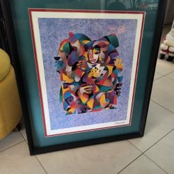 Signed Anatole Krasnyansky Signed Lithograph "To Be or Not to Be" Nicely Framed! 30"X24"