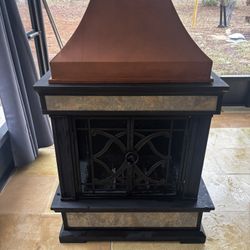 Wood Burning Outdoor Fireplace